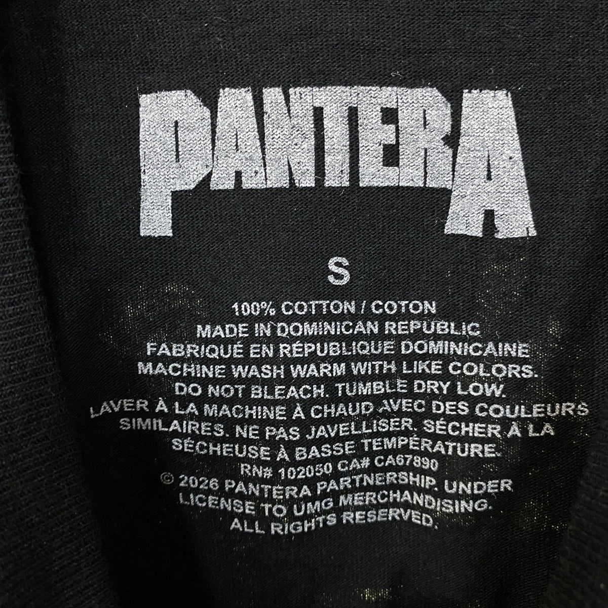 Pantera Flames Band Photo Metal Band T-Shirt Small