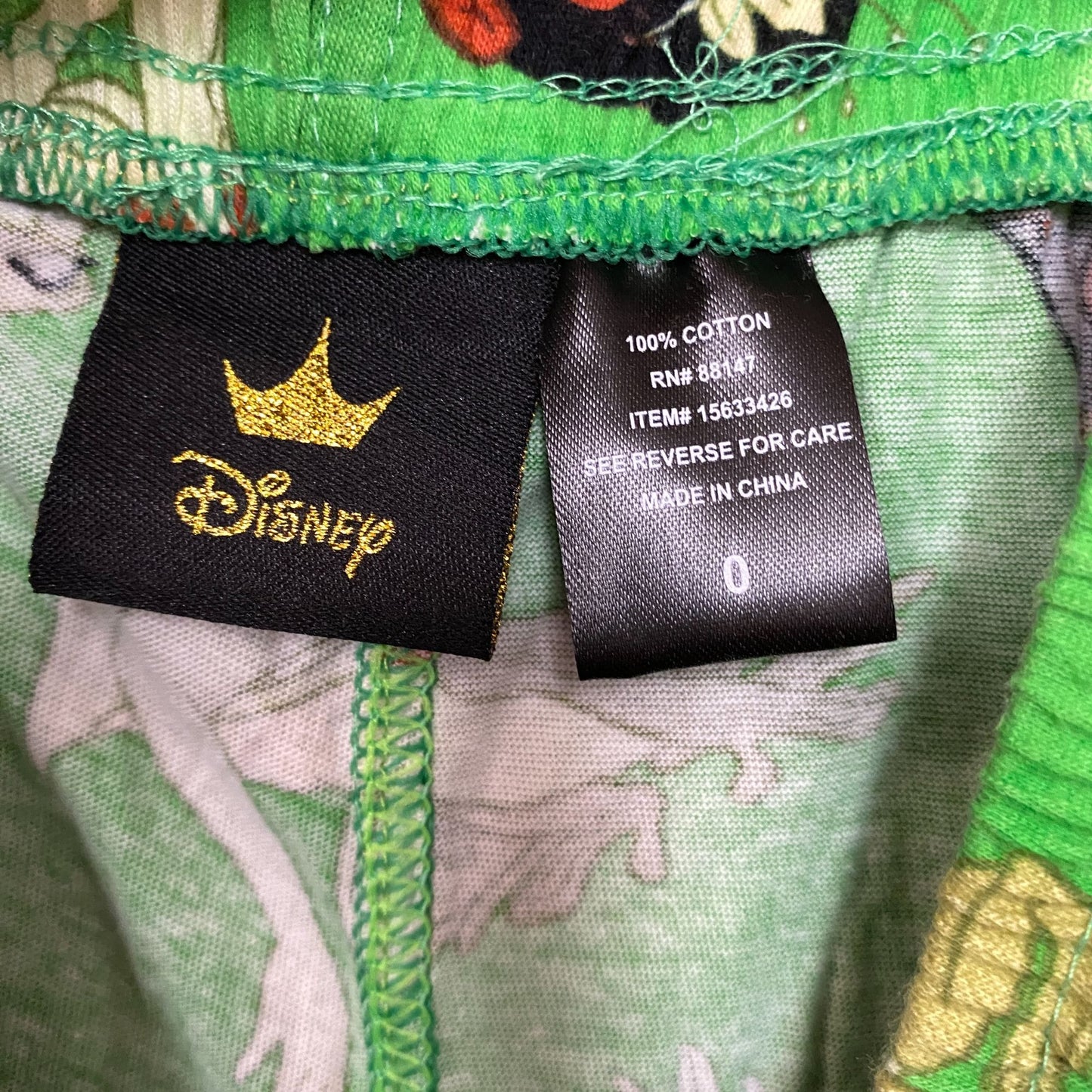 Disney The Princess and the Frog Tiana Pajama Lounge Pants Size 0