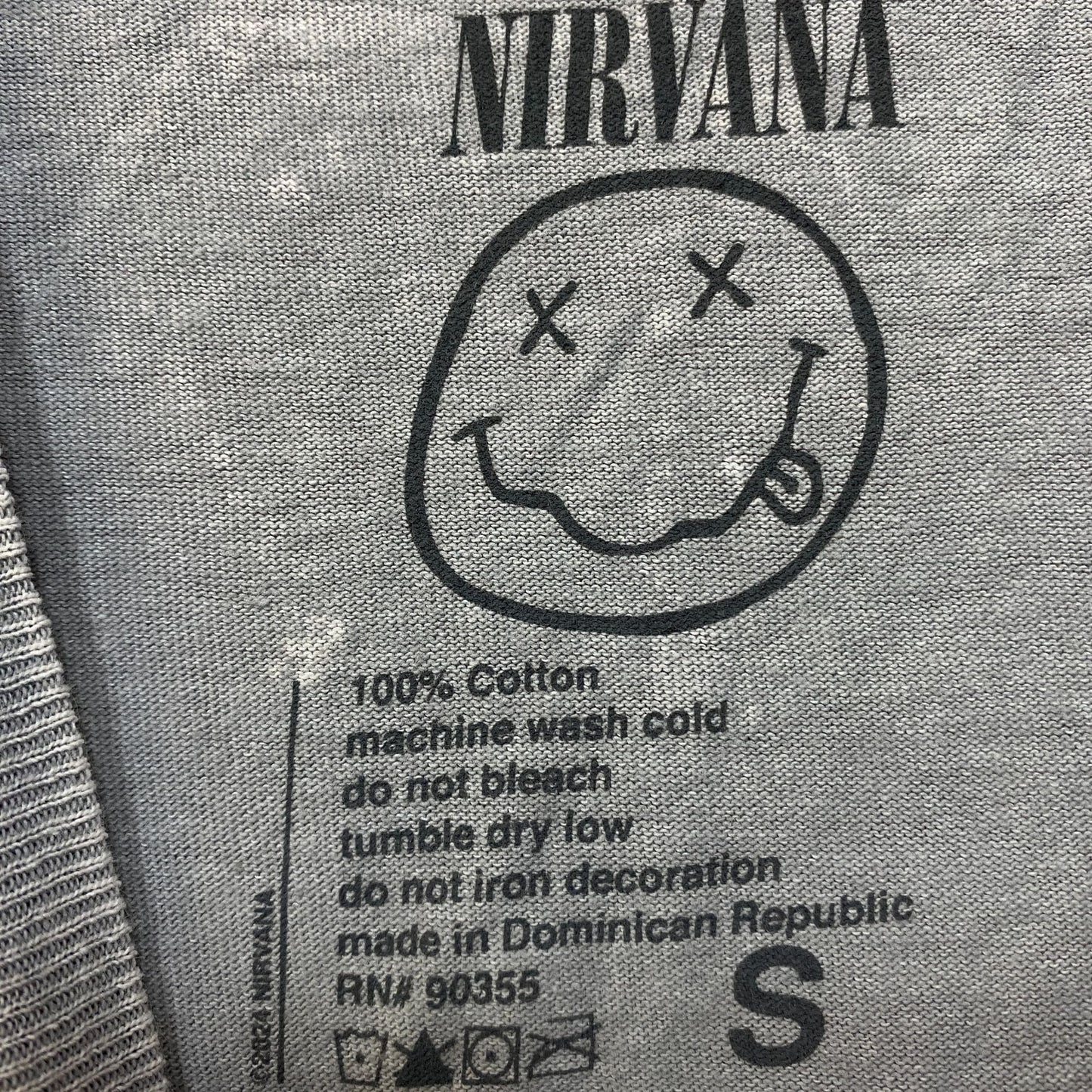 Nirvana In Utero Album Angel Art Outline Grunge Band Tee S