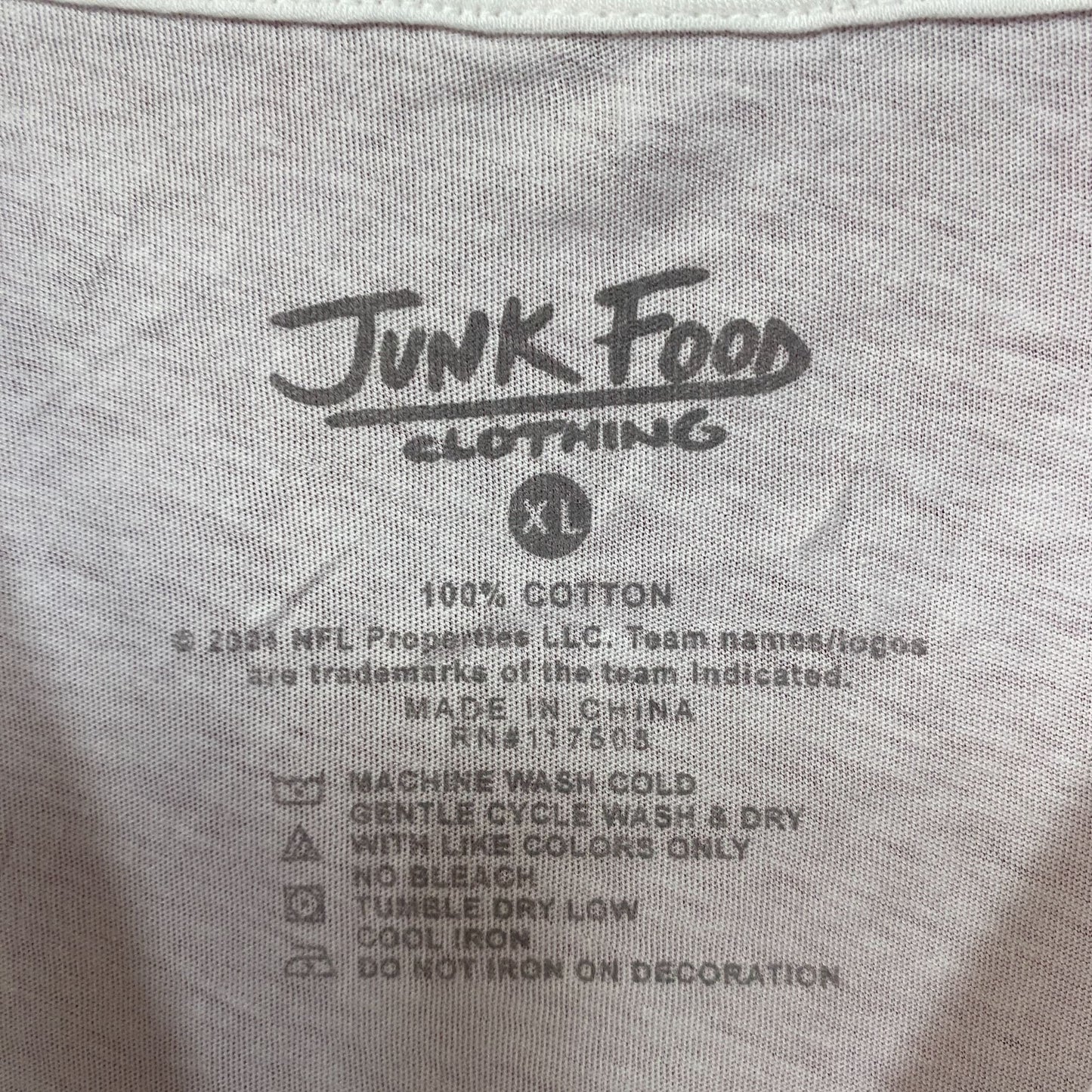 Junk Food Clothing NFL Denver Broncos Sleeveless Cropped T-Shirt XL