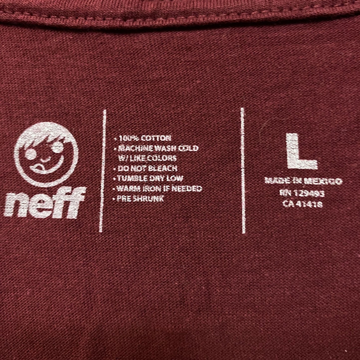 Neff Checkered Skater & Surfer Streetwear Tee L