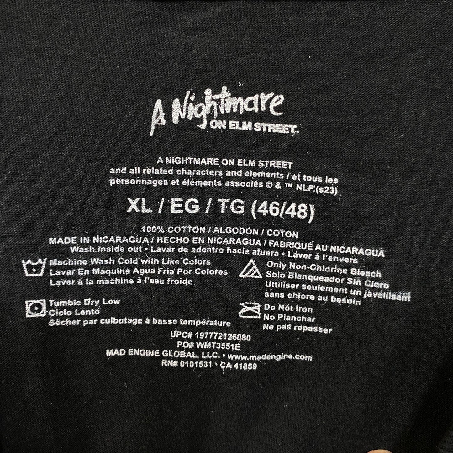 A Nightmare on Elm Street Ready or Not Graphic T-Shirt XL