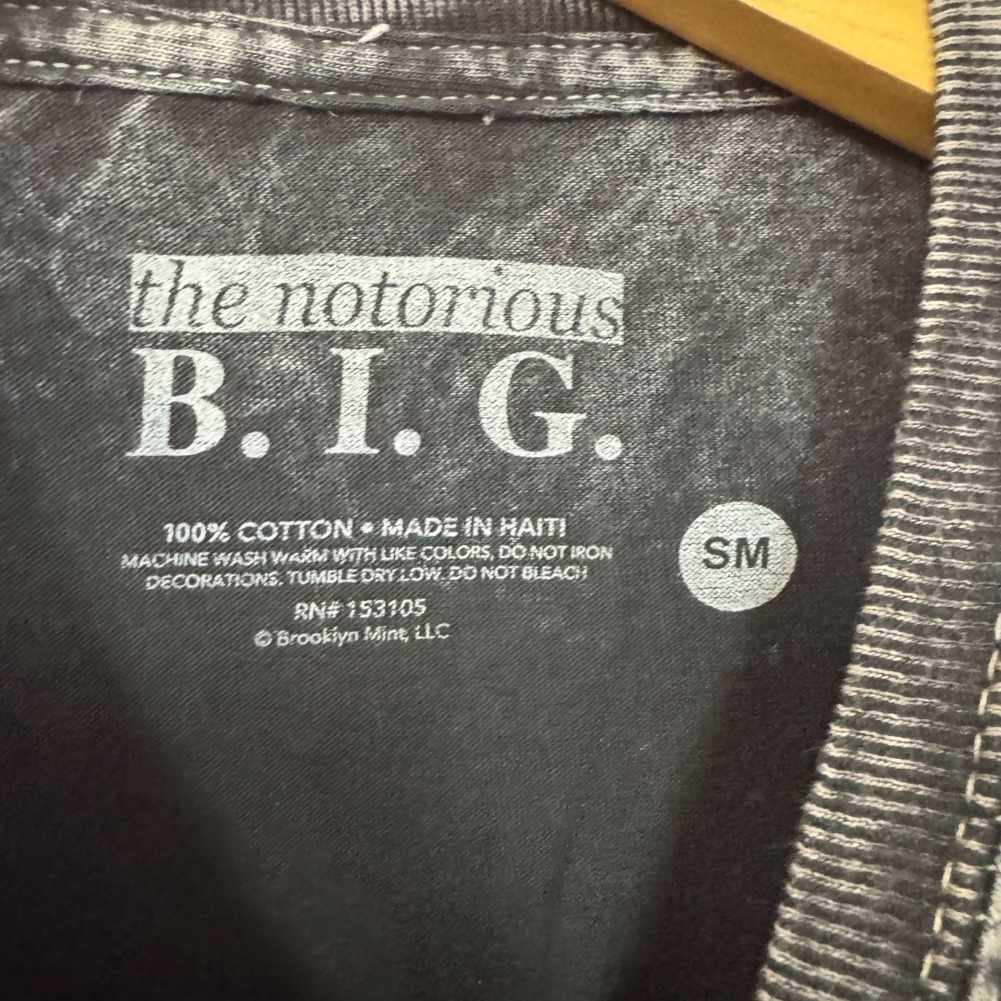 Biggie Smalls The What mineral wash shirt size small