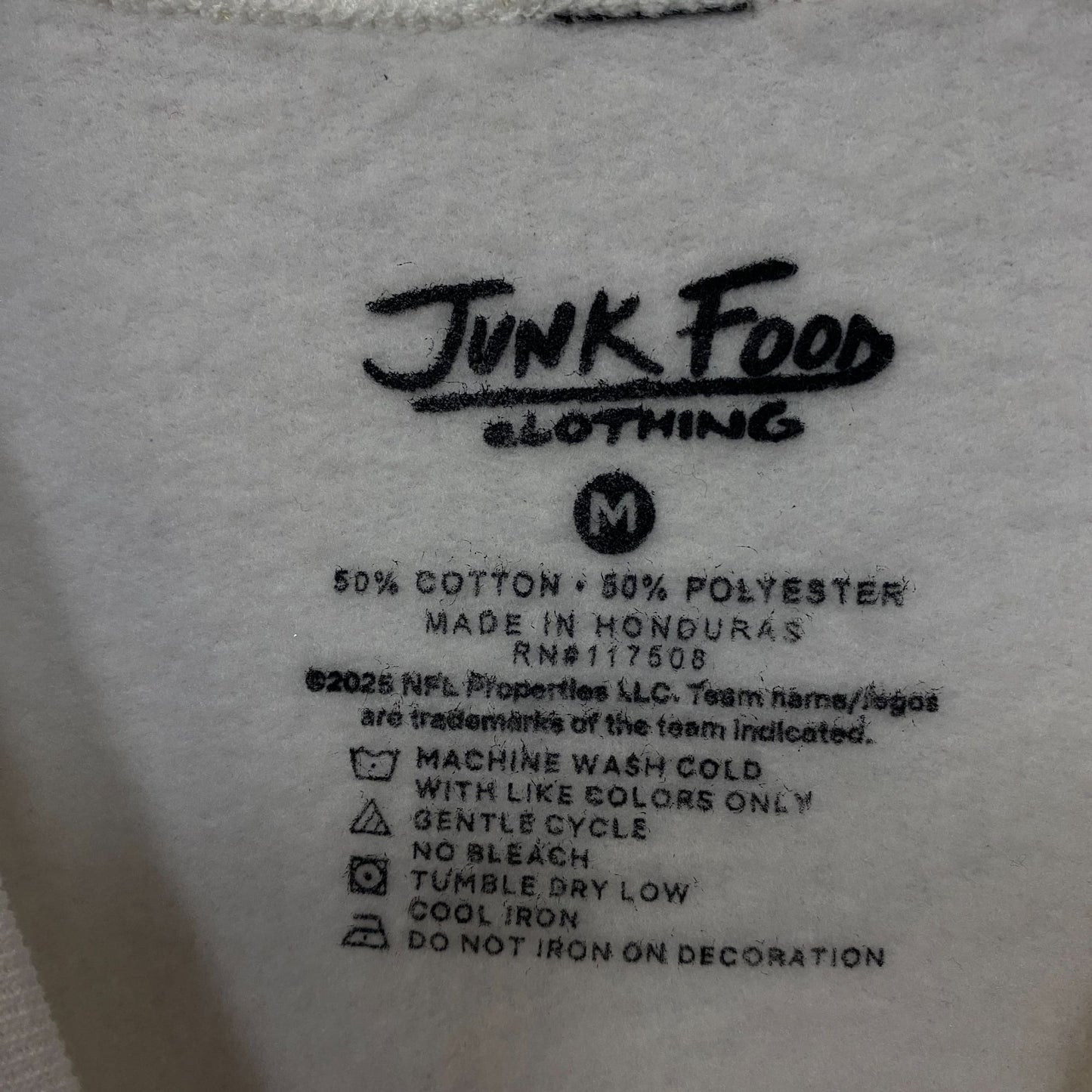 Junk Food Clothing New York Giants Repeat Bling Glitter Crewneck Sweatshirt Medium