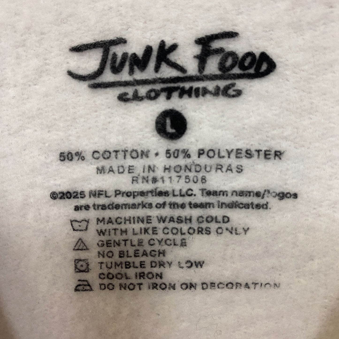 Junk Food Clothing Kansas City Chiefs Repeat Bling Glitter Crewneck Sweatshirt Large