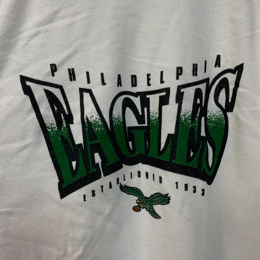 Junk Food Clothing Philadelphia Eagles Logo Crop Crewneck Sweatshirt Large