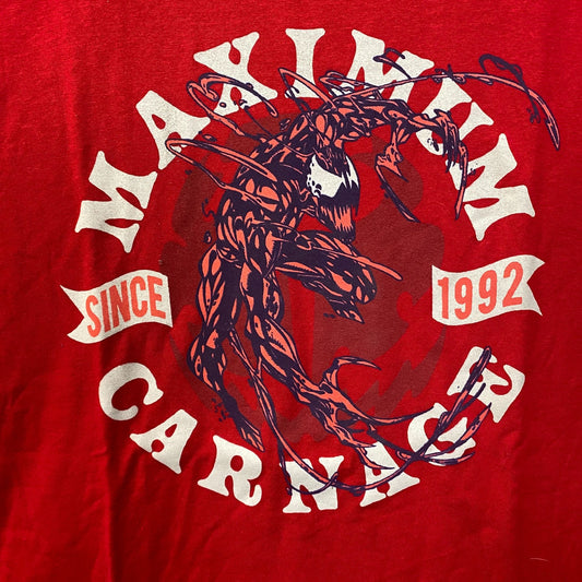 Marvel Spider-Man Villain Maximum Carnage Red T-Shirt Size XL