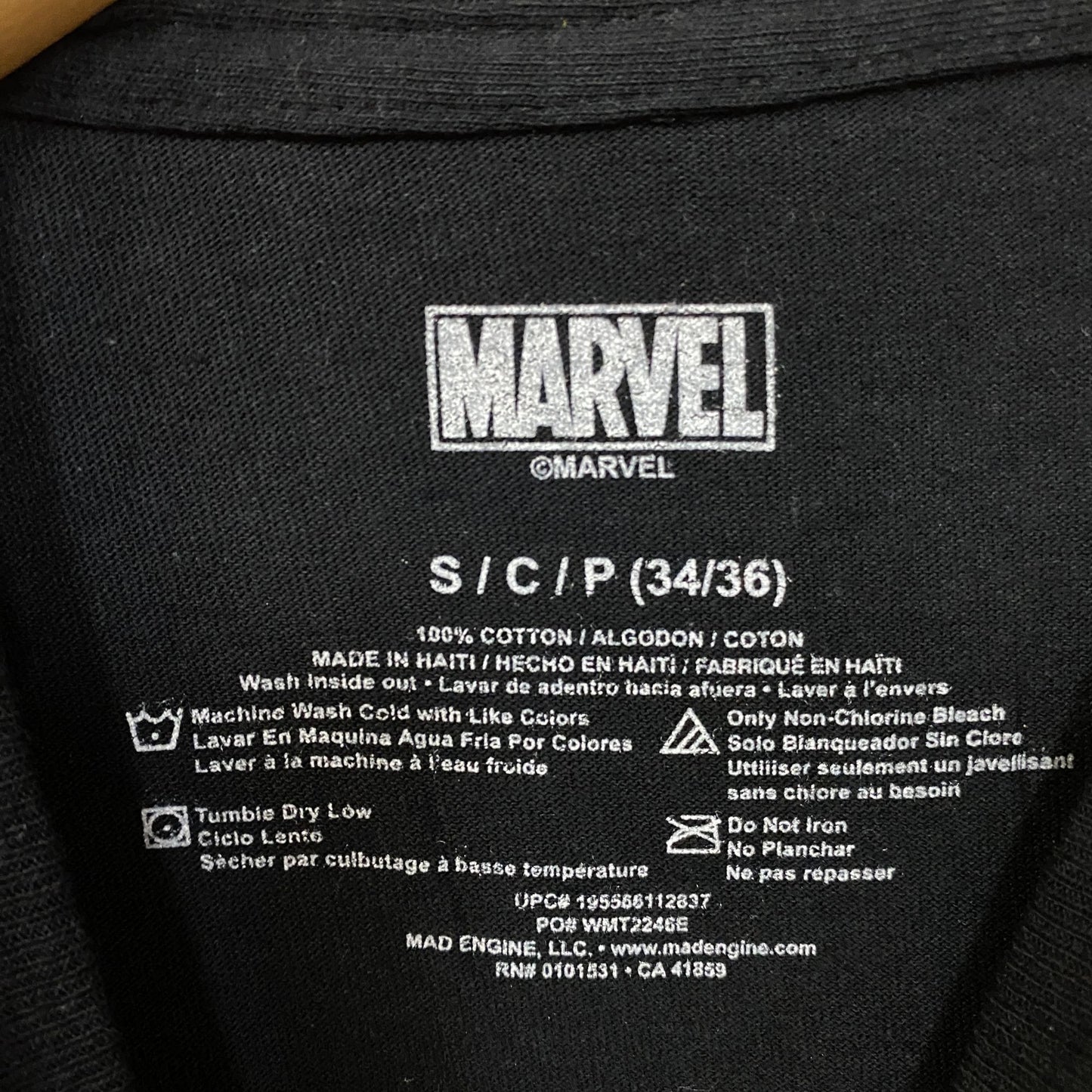 Marvel Spider-Man Venom Black Green Grin Logo T-Shirt Small