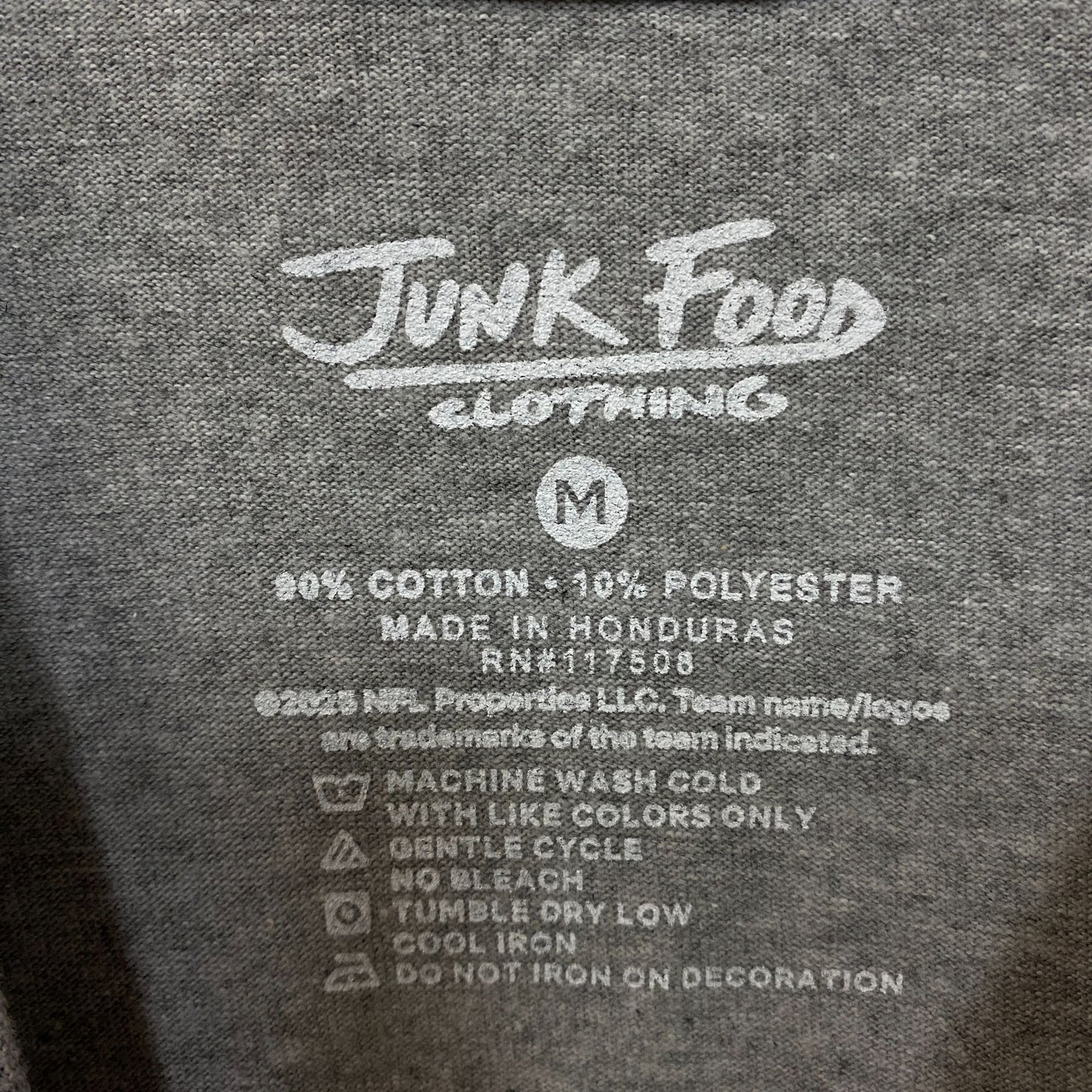Junk Food Clothing Detroit Lions Faded Vintage Style T-Shirt Medium