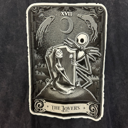 Nightmare before Christmas Lovers tarot card tee size 2xl.
