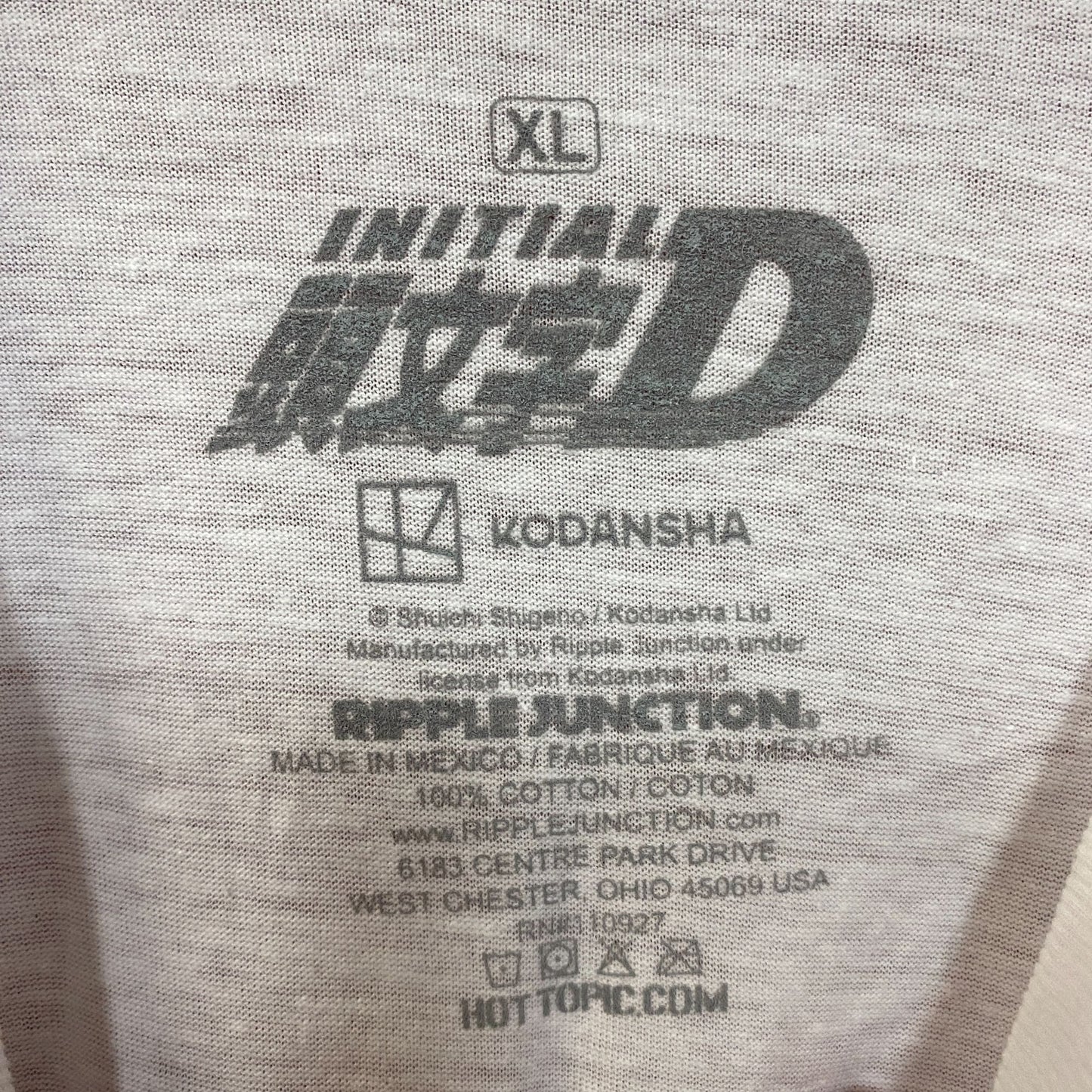 Initial D Takumi Fujiwara Toyota AE86 Sprinter Trueno Car Crouching Puff T-Shirt XL