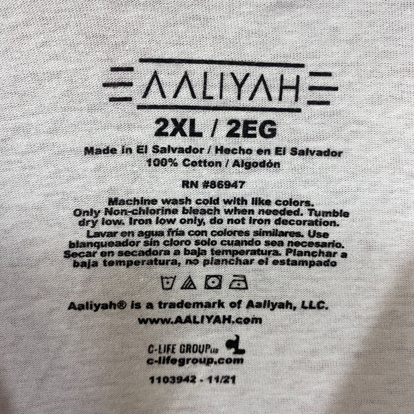 Aaliyah Airbrush Queen of Urban Pop Self-titled Album T-Shirt 2XL