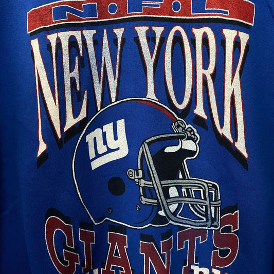 Junk Food Clothing New York Giants Helmet Logo Flea Market Crew Sweatshirt XS