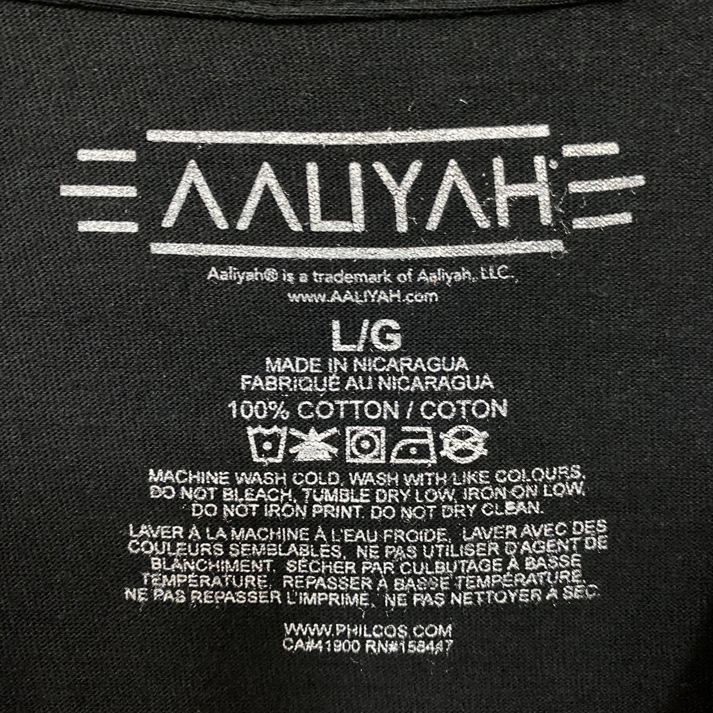 Aaliyah Princess of RnB Vtg Style Tee Large