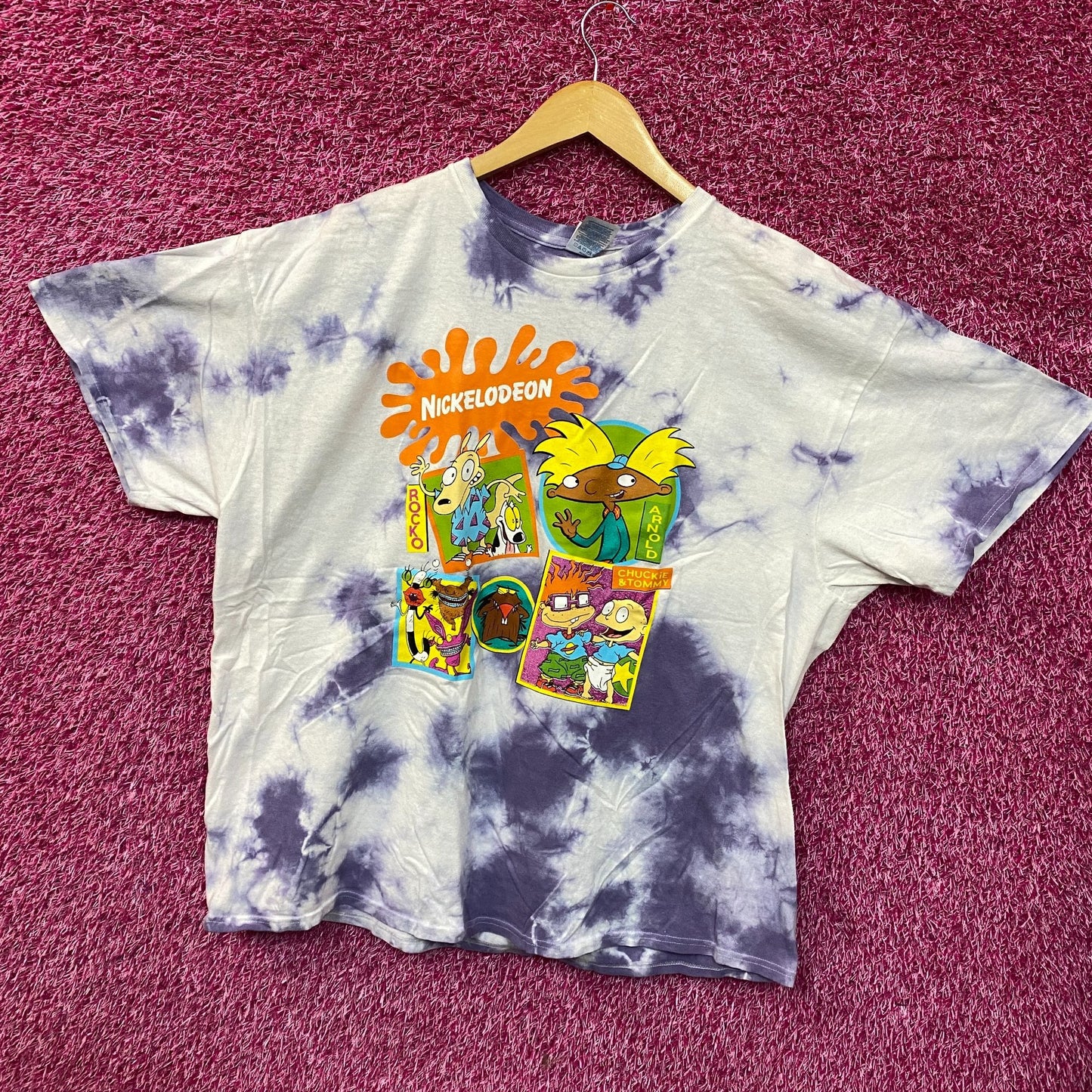 Nickelodeon Nick Toons Tie Dye Graphic Print T-Shirt 2XL
