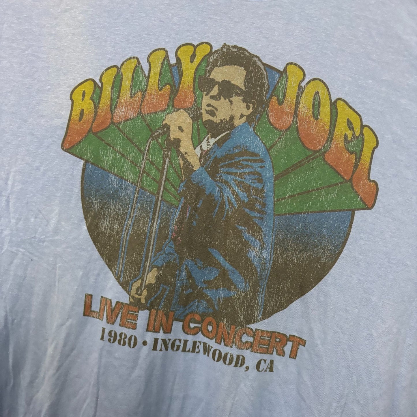 Billy Joel Live In Inglewood 1980 T-Shirt 3XL