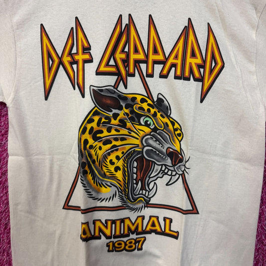 Def Leppard Animal 1987 Americana Tattoo Heavy Metal Tee M