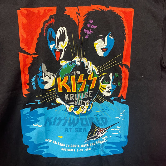 Kiss Kruise VII World At Sea Rock T-Shirt Large