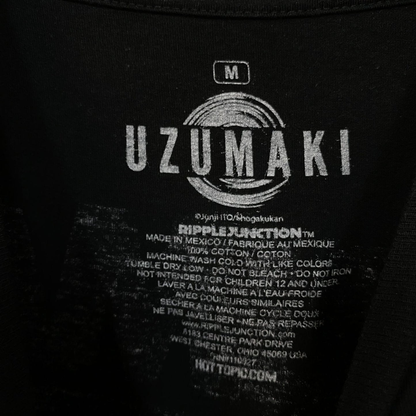 Junji Ito Uzumaki Horror Manga T-Shirt Medium