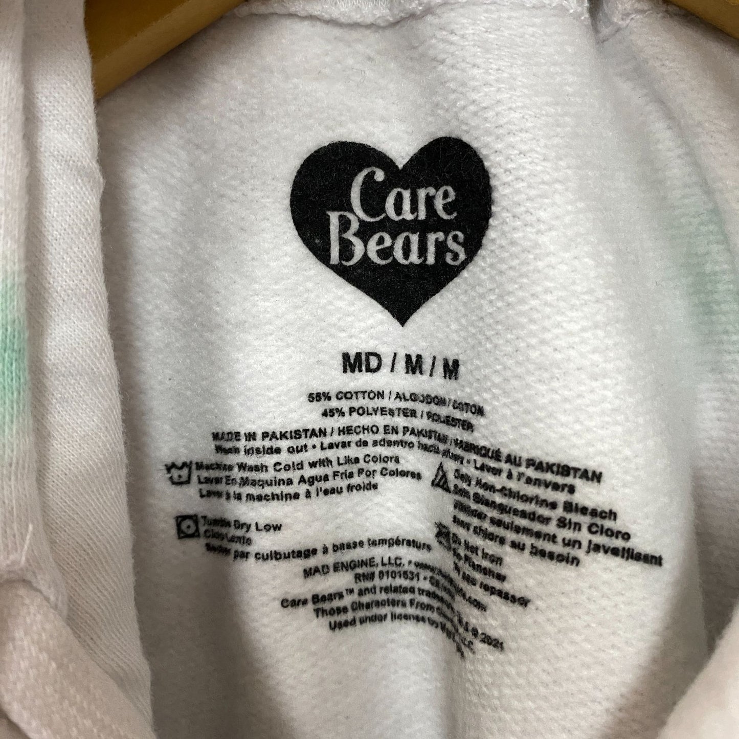 The Original Carebears tiedye Hoodie size Medium