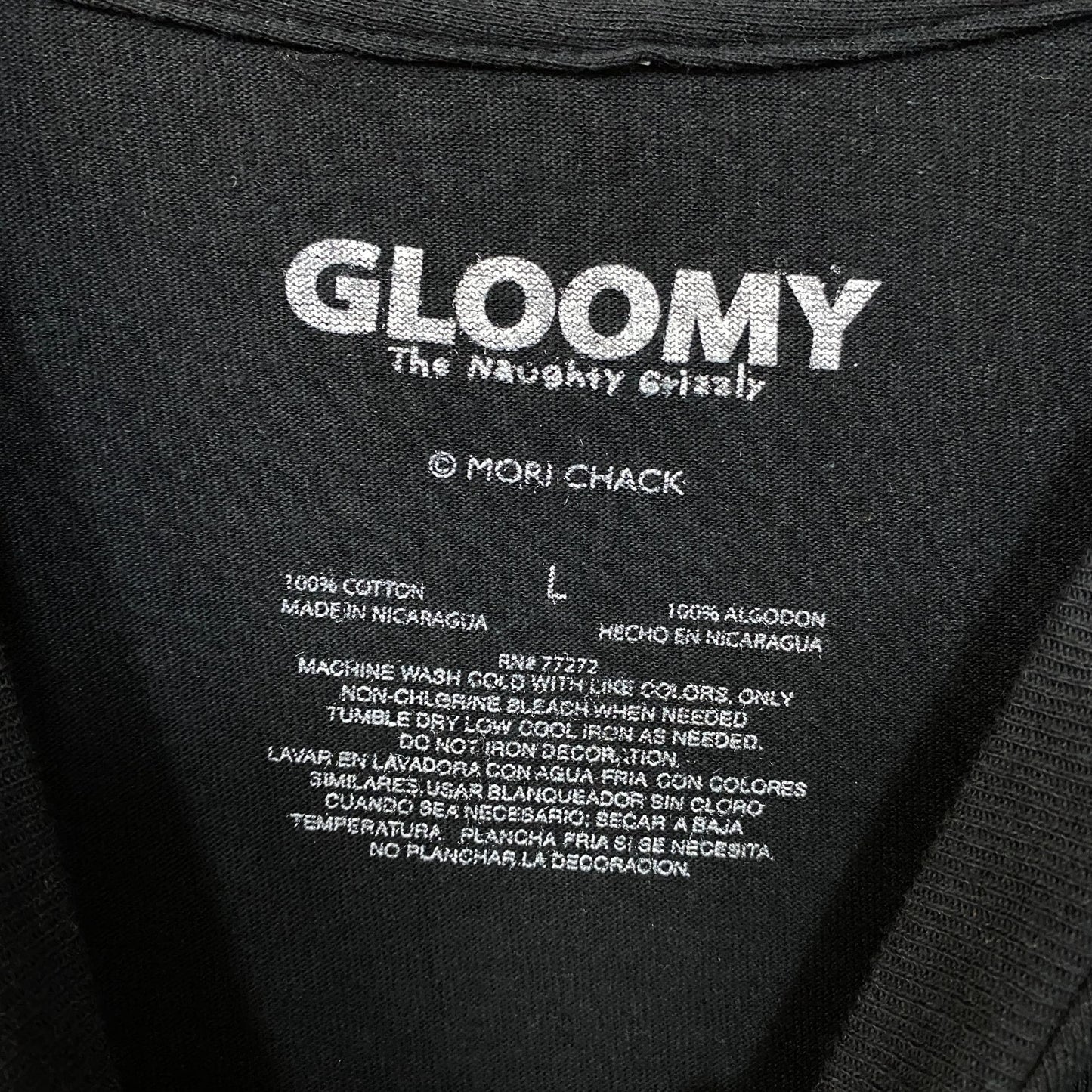 Gloomy The Naughty Grizzly T-Shirt Large