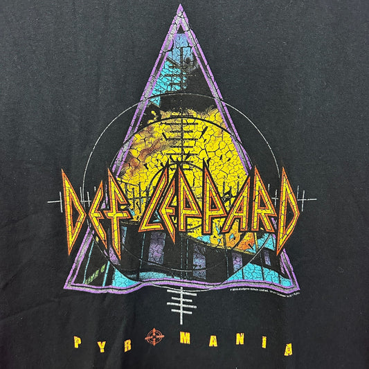 Def Leppard Pyromania 1983 World Tour Glam Metal Band Tee S