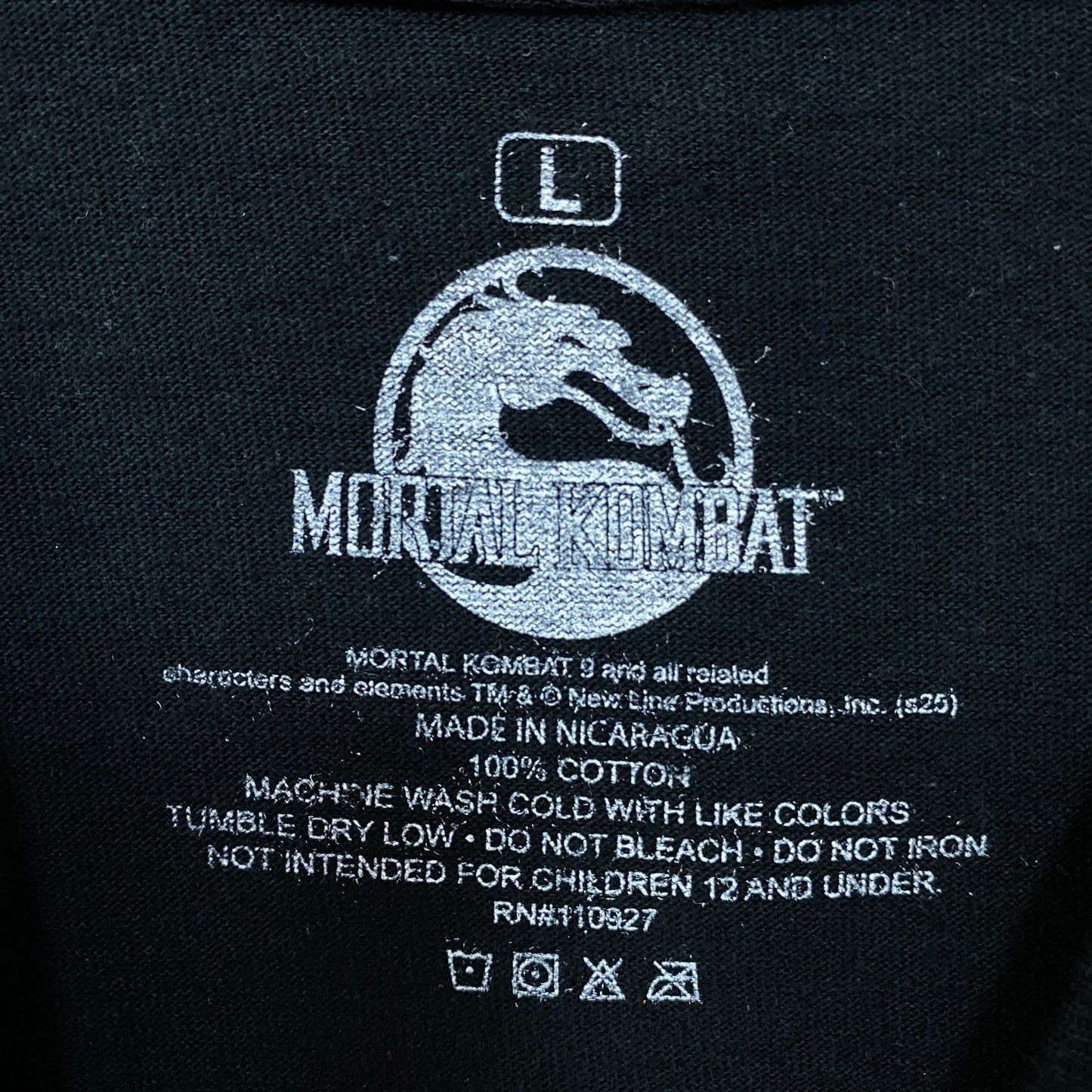 Mortal Combat Character Grid Design Video Game T-Shirt Large