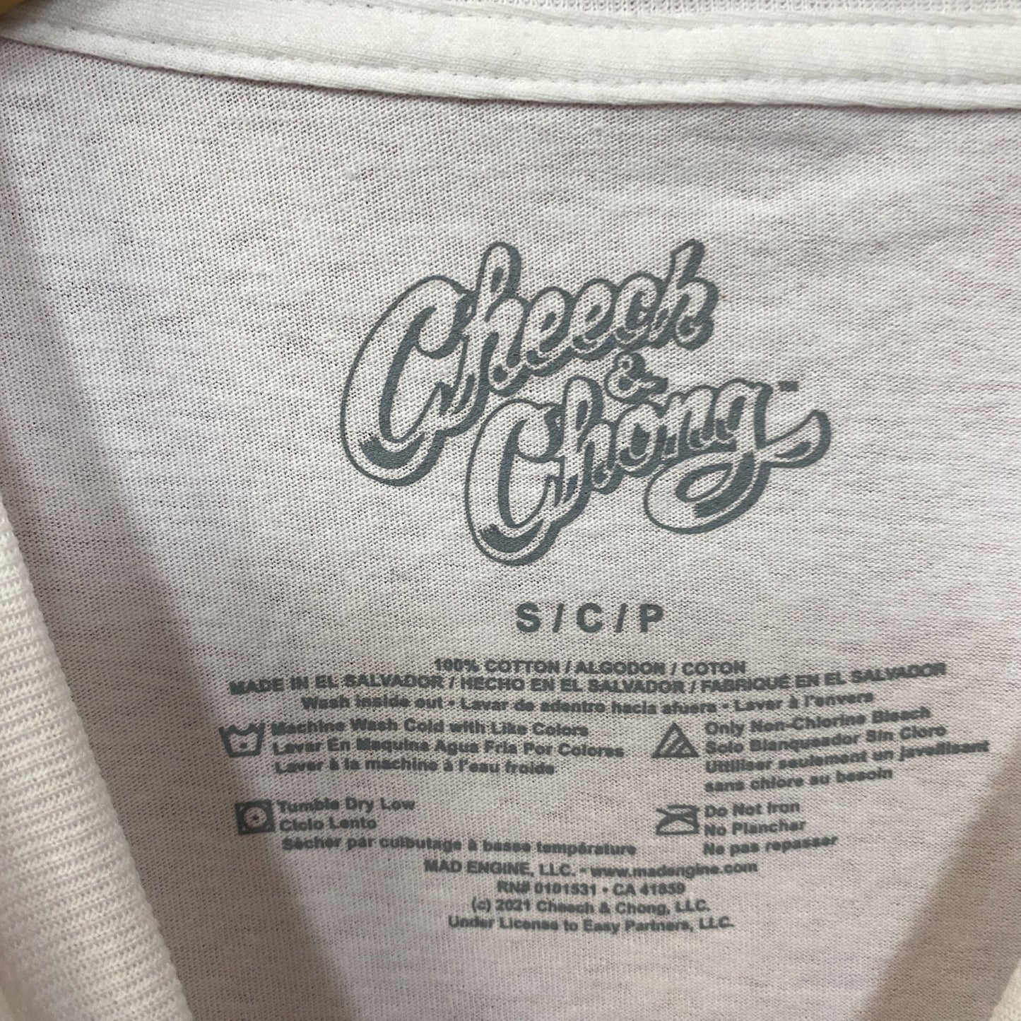 Cheech & Chong Abstract Duo Graphic T-Shirt Small