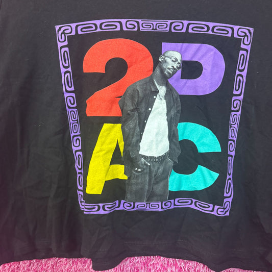 2Pac Color Spell Out Fresh Out the Joint Hip Hop Crop Top 2X