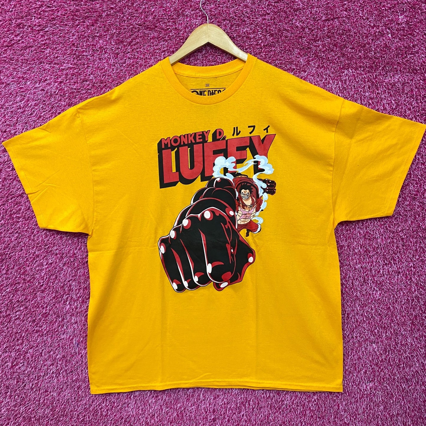 One Piece Luffy Gear 4 Bounce Man Whole Cake Island Arc T-Shirt 2XL
