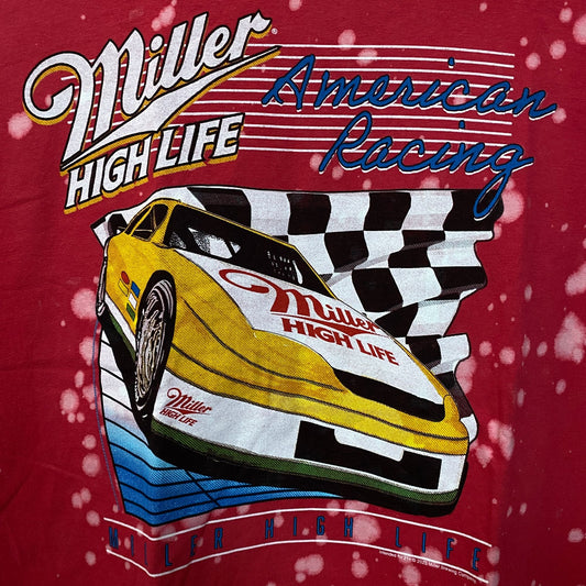 Junk Food Clothing Miller High Life American Racing Graphic T-Shirt Large
