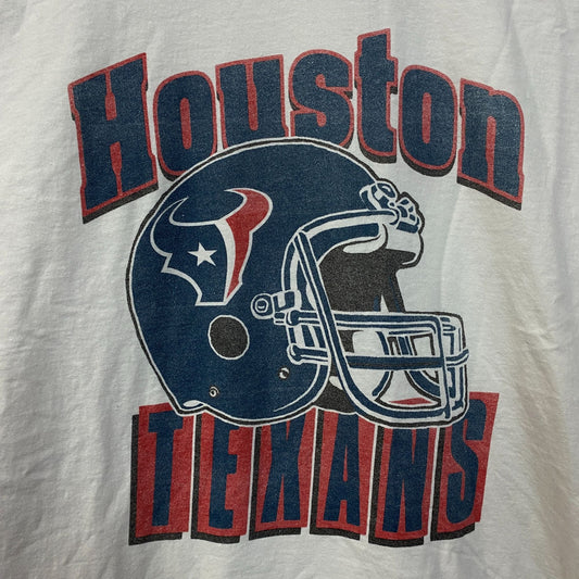 Junk Food NFL Houston Texas Throwback Helmet Logo T- Shirt 2XL