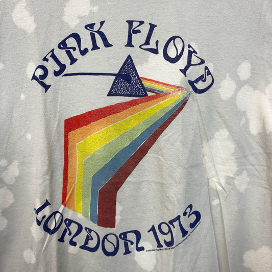 Pink Floyd London 1975 women's Tie dye Rock Tee size Large