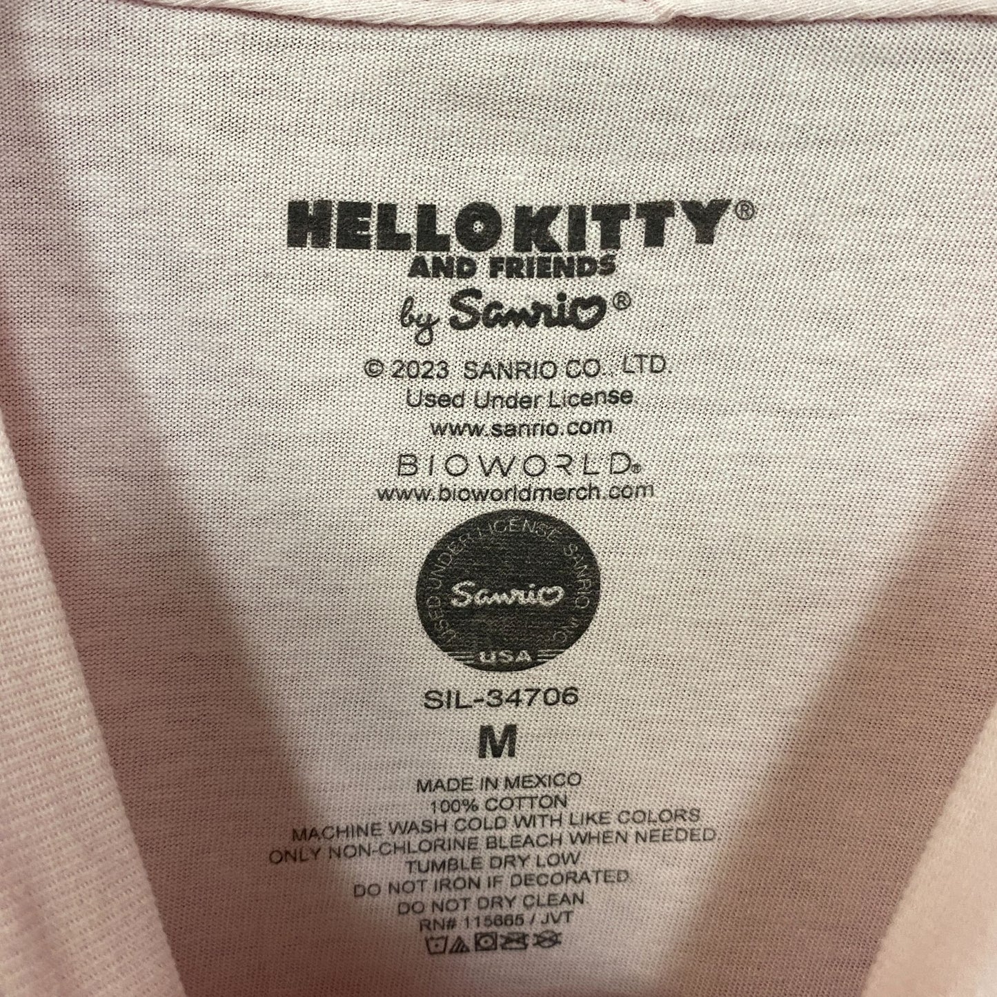 Sanrio Hello Kitty Angel Wings Pink T-Shirt Medium