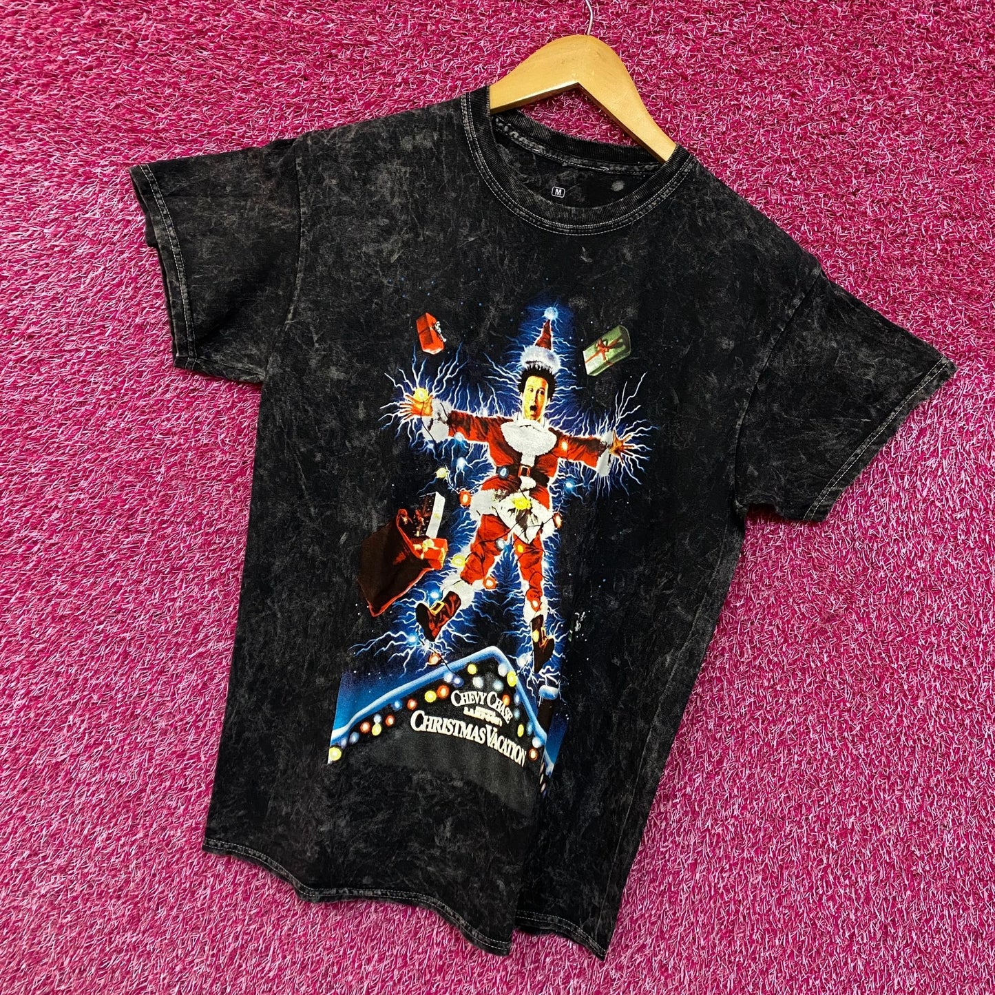 Christmas Vacation Movie Promo Acid Wash Tshirt size medium