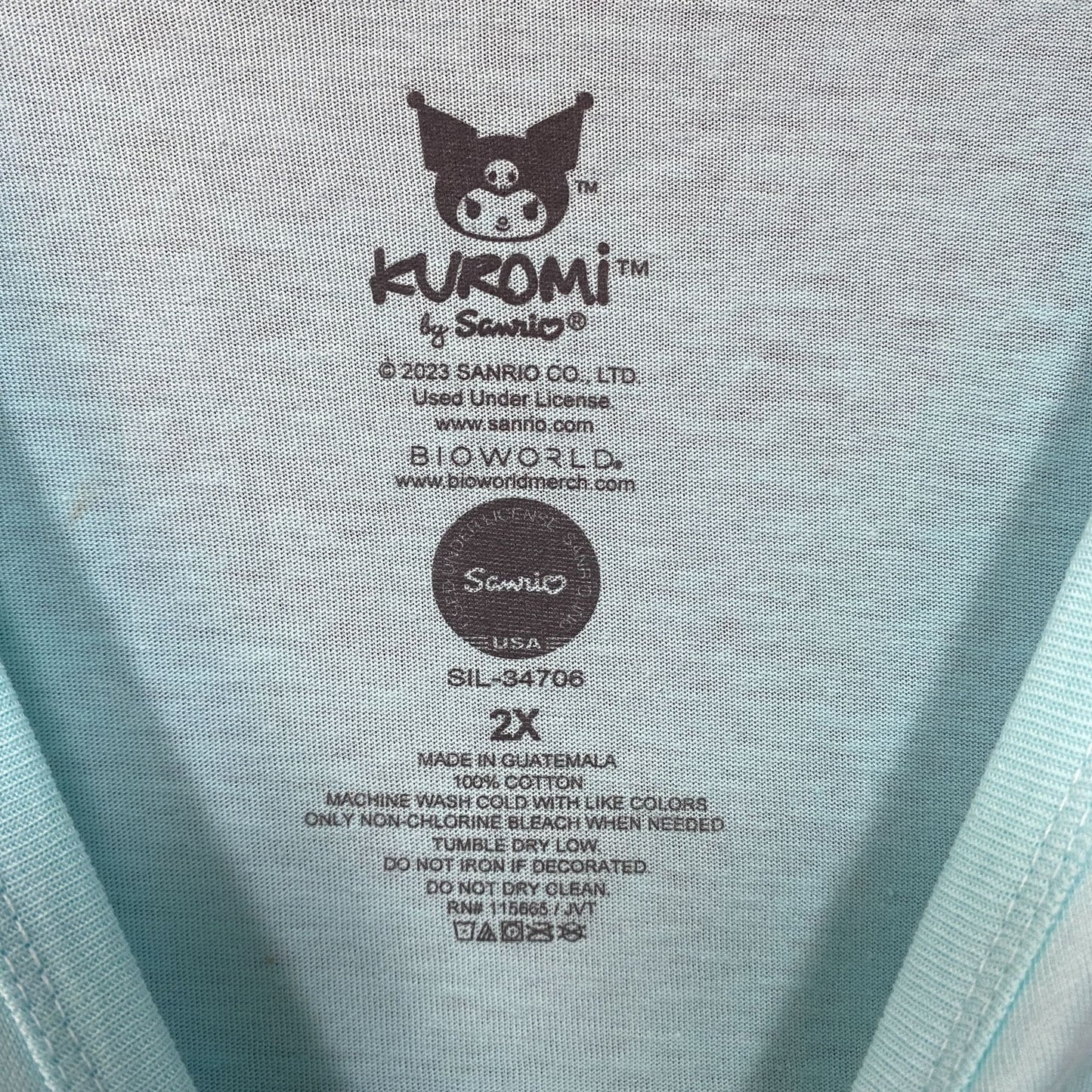 Kuromi Sanrio Graphic Design T-Shirt 2XL