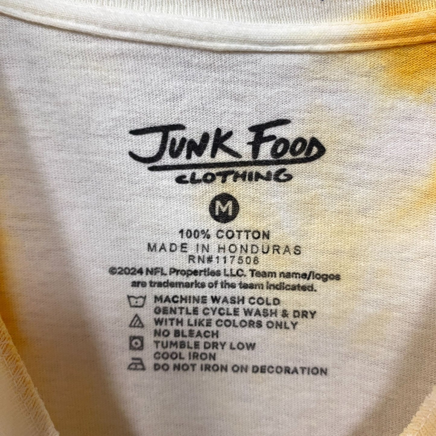 Junk Food Pittsburgh Steelers Football Tie Dye T-Shirt Medium