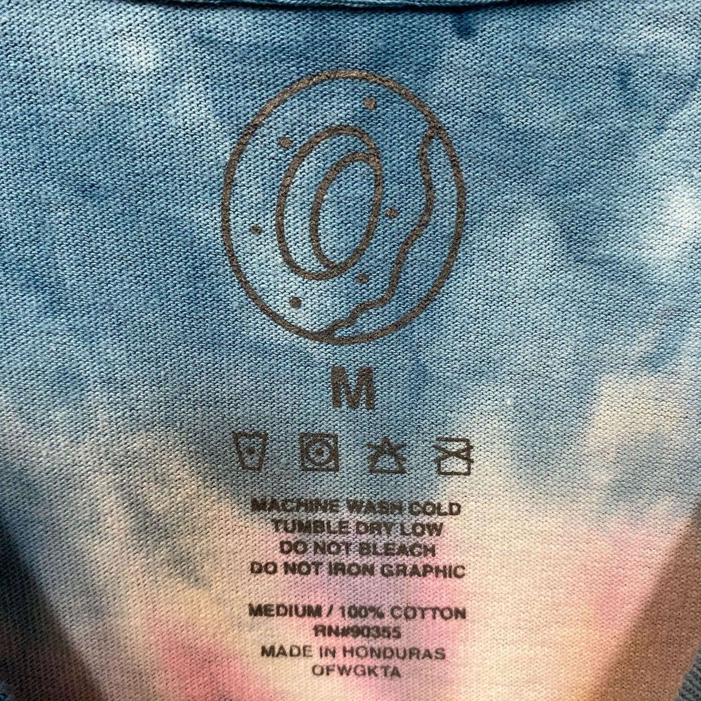 Odd Future OFWGKTA Donut Logo Pink Blue Tie-Die T-Shirt Medium