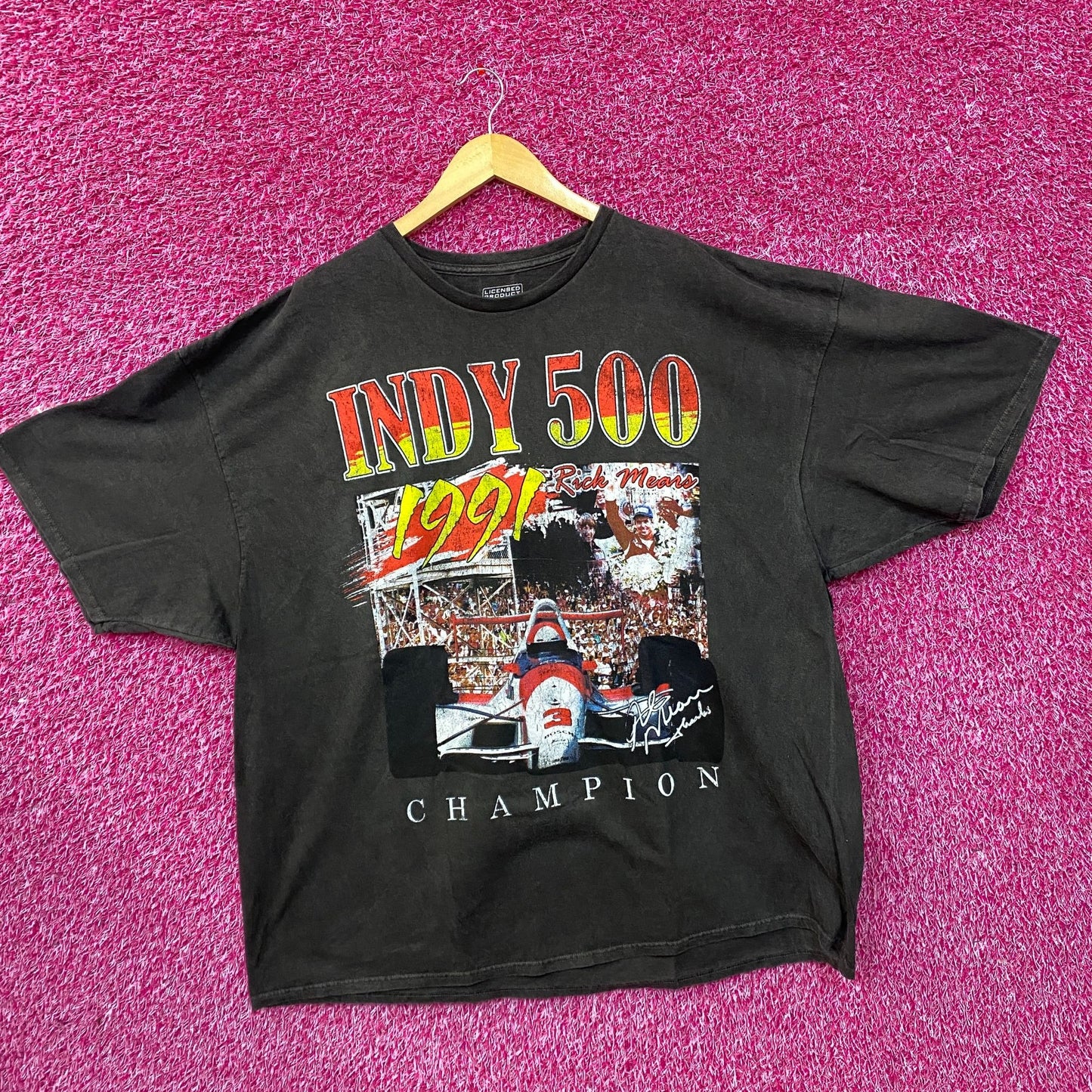 1991 Indy 500 Champion Rick Mears T-Shirt 2XL