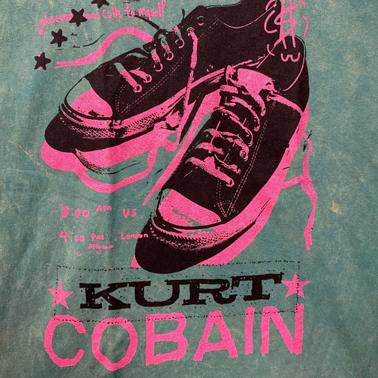 Kurt Cobain Nirvana Converse Chuck Taylors T-Shirt Large