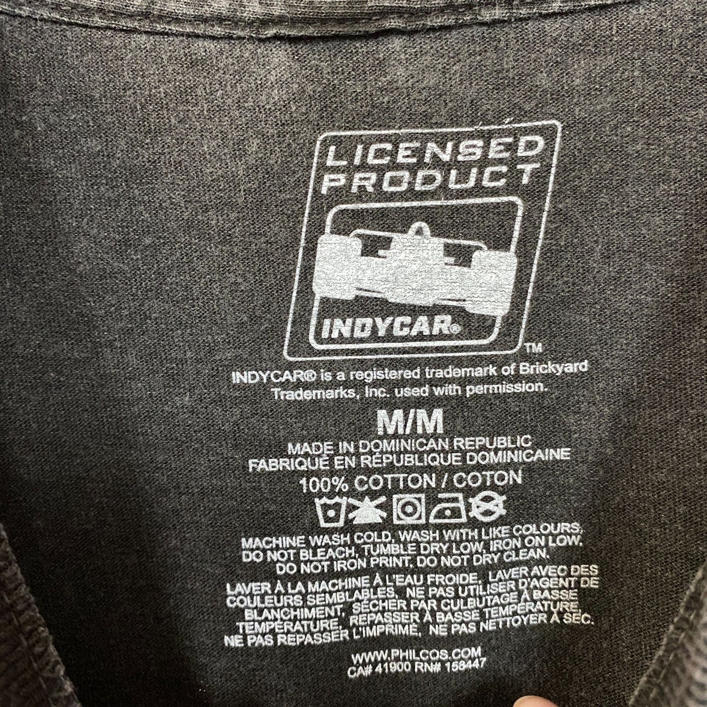 Indycar Racing Indy 500 Champion Rick Mears 1991 Victory Graphic T-Shirt Medium