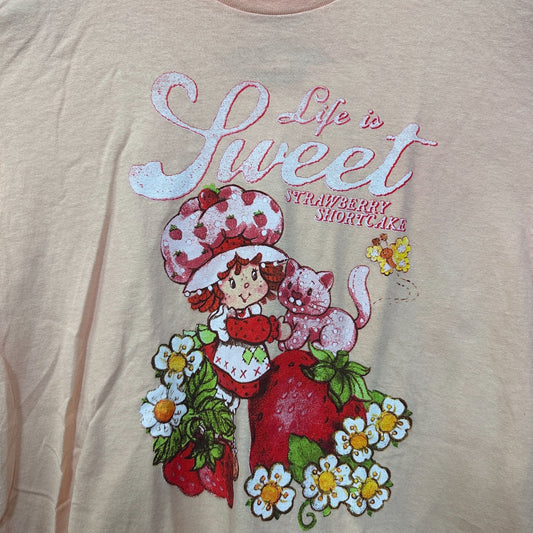 Strawberry Shortcake and Custard Lifes Sweet Crop Top L