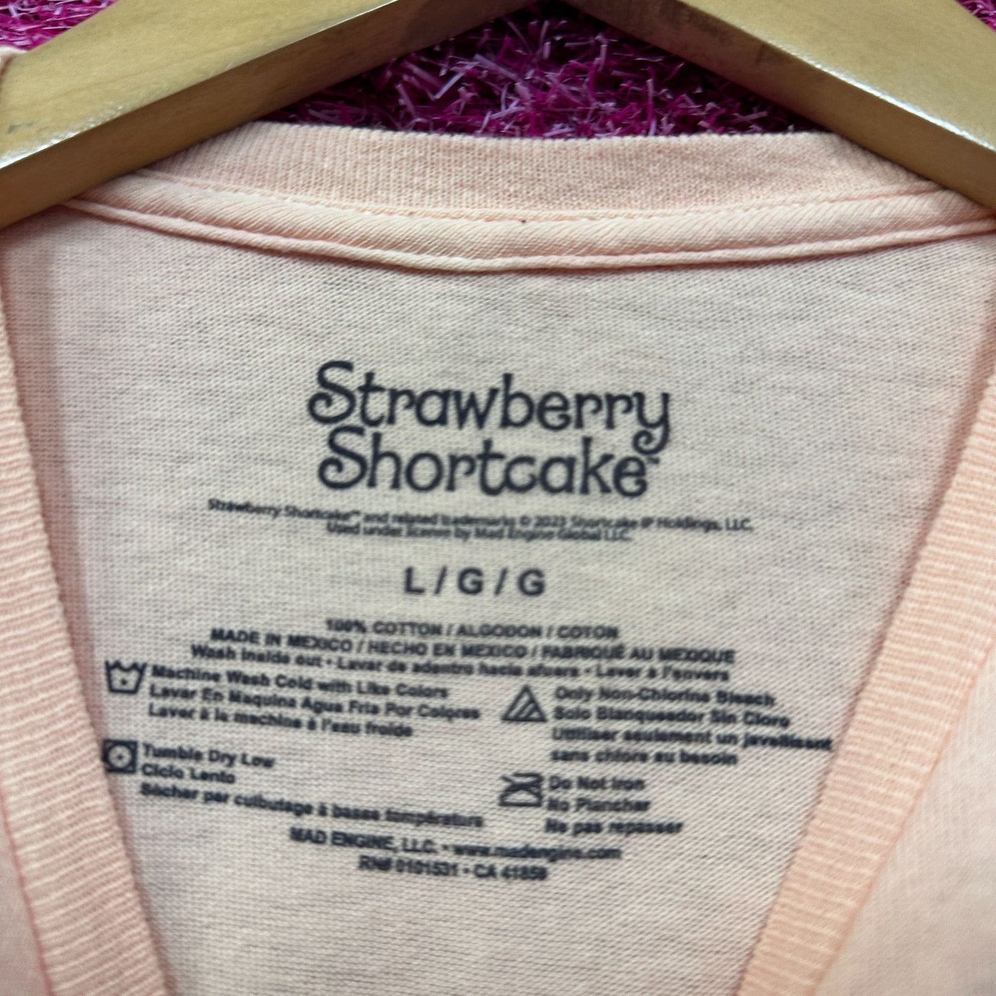 Strawberry Shortcake and Custard Lifes Sweet Crop Top L