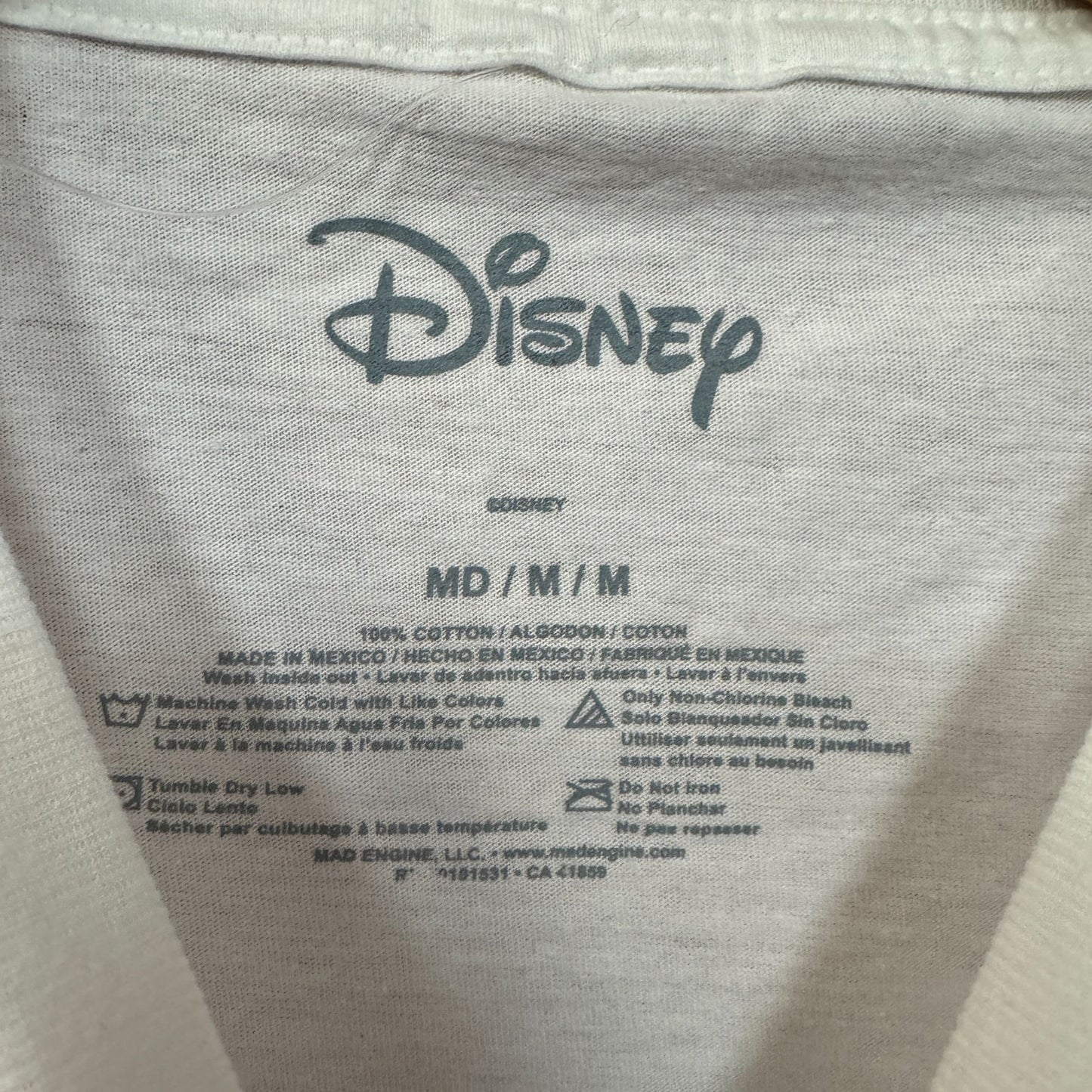 Mickey Mouse Classic Animated Pose Double-Sided Disney Tee M