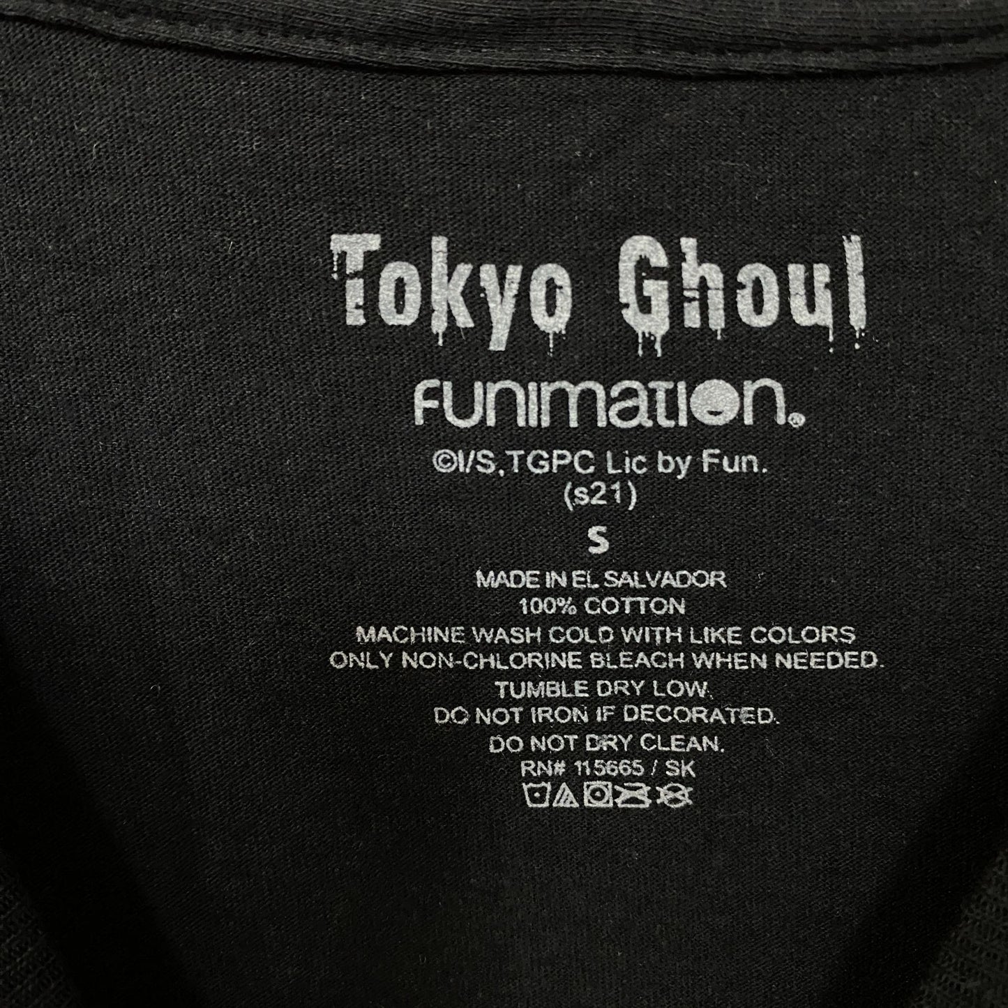 Tokyo Ghoul Ken Kaneki Eyepatch Centipede Ghoul Anime T-Shirt Small