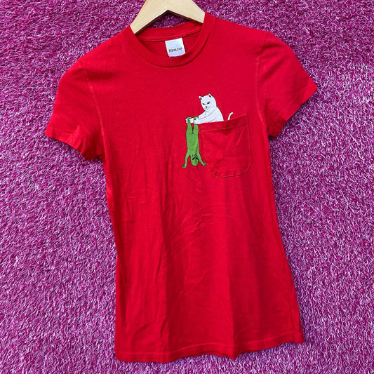 RIPNDIP Lord Nermal Break Yo Self Alien Red T-Shirt Extra Small