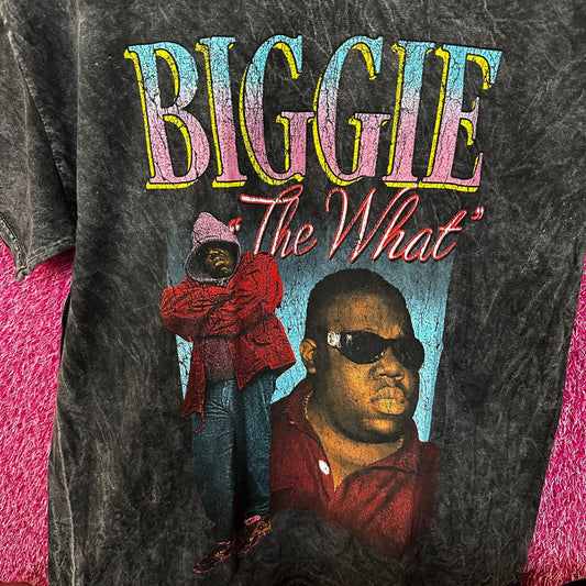 Notorious BIG The What Mineral Wash Rap Tshirt size Large