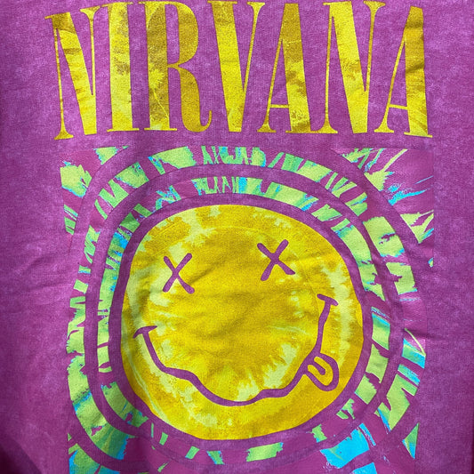 Nirvana Nevermind Crewneck Pink Sweater size XL