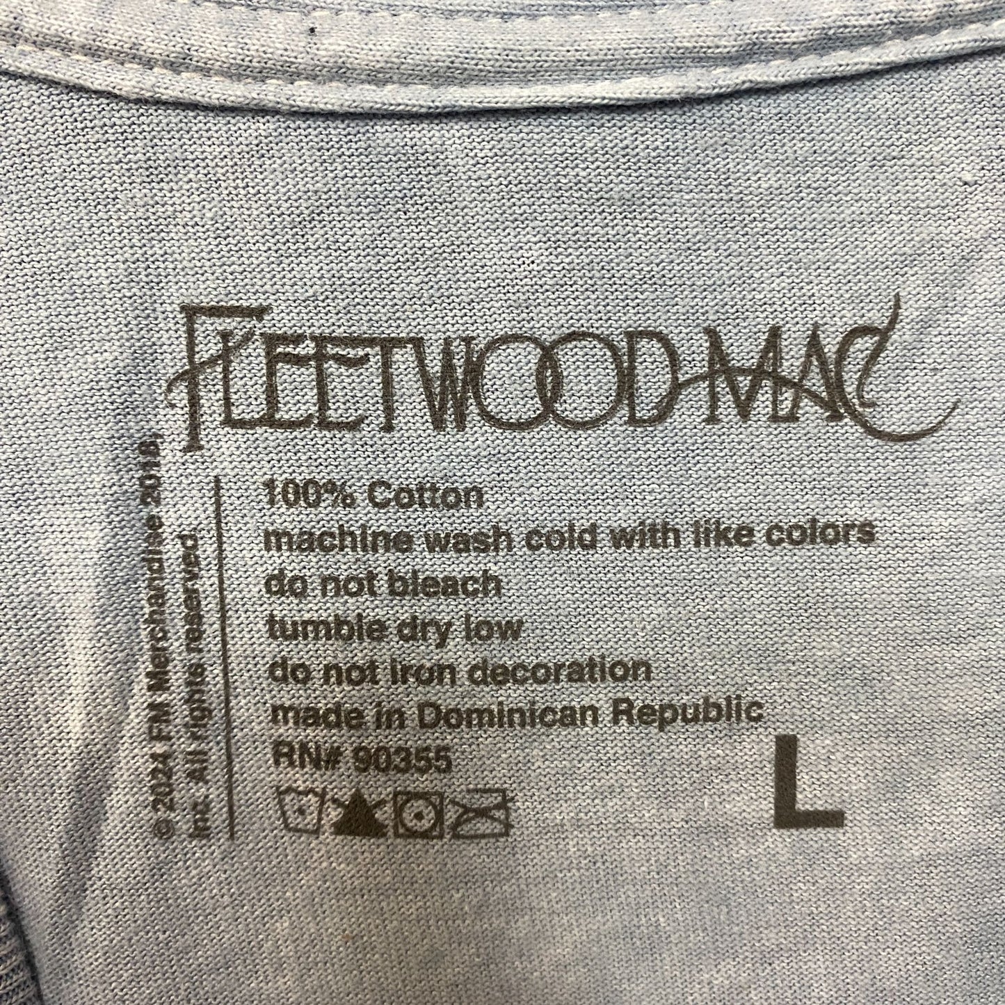 Fleetwood Mac Rumours 1977 Album T-Shirt Large