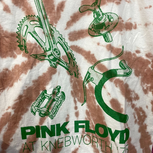 Pink Floyd at Knebworth 75 Rock Show Tie Dye T-Shirt Small
